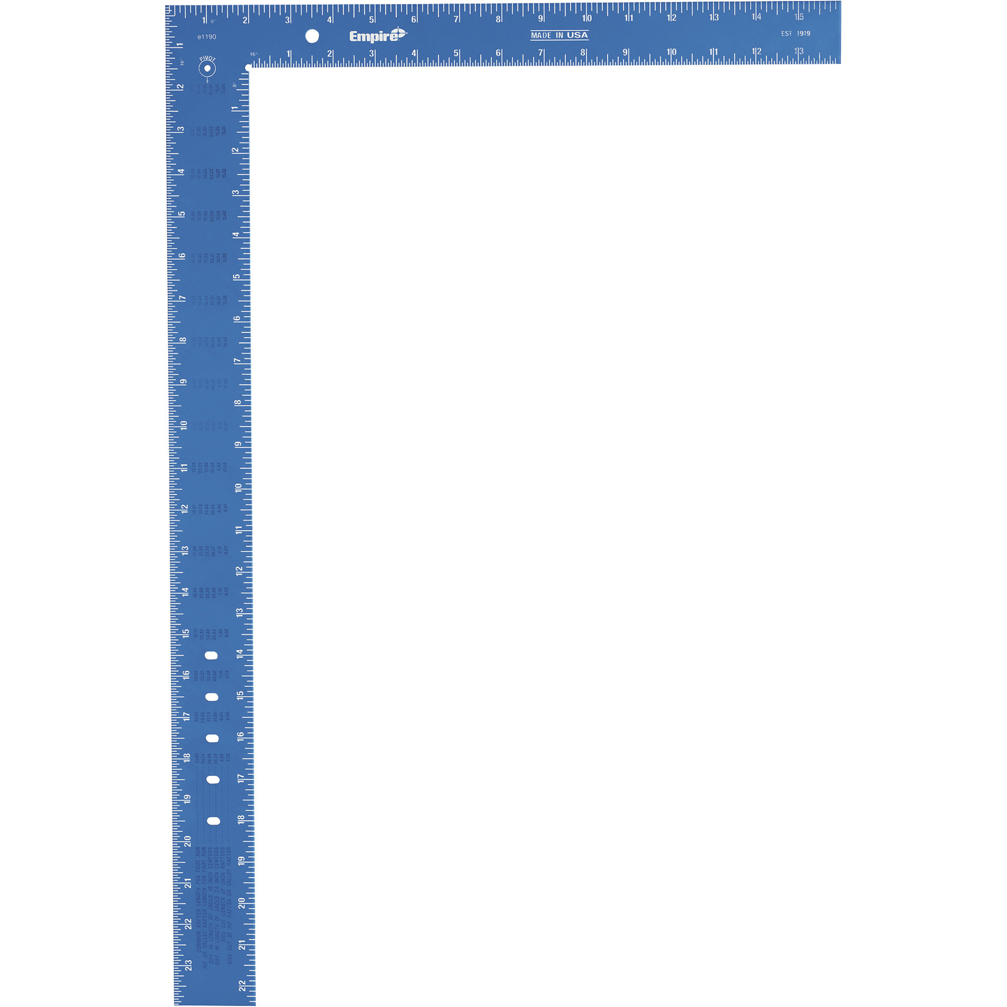Empire Professional Framing Square, 16in. x 24in., Aluminum, Hi-Vis Blue, Model# 1190
